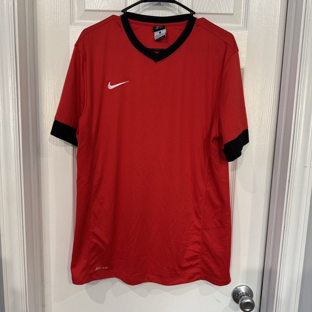 Nike Dry-Fit US SS Park Derby III Soccer Jersey Red Black Large